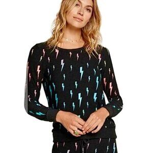 Chaser Ombre Rainbow Lightening Bolt Sweatshirt